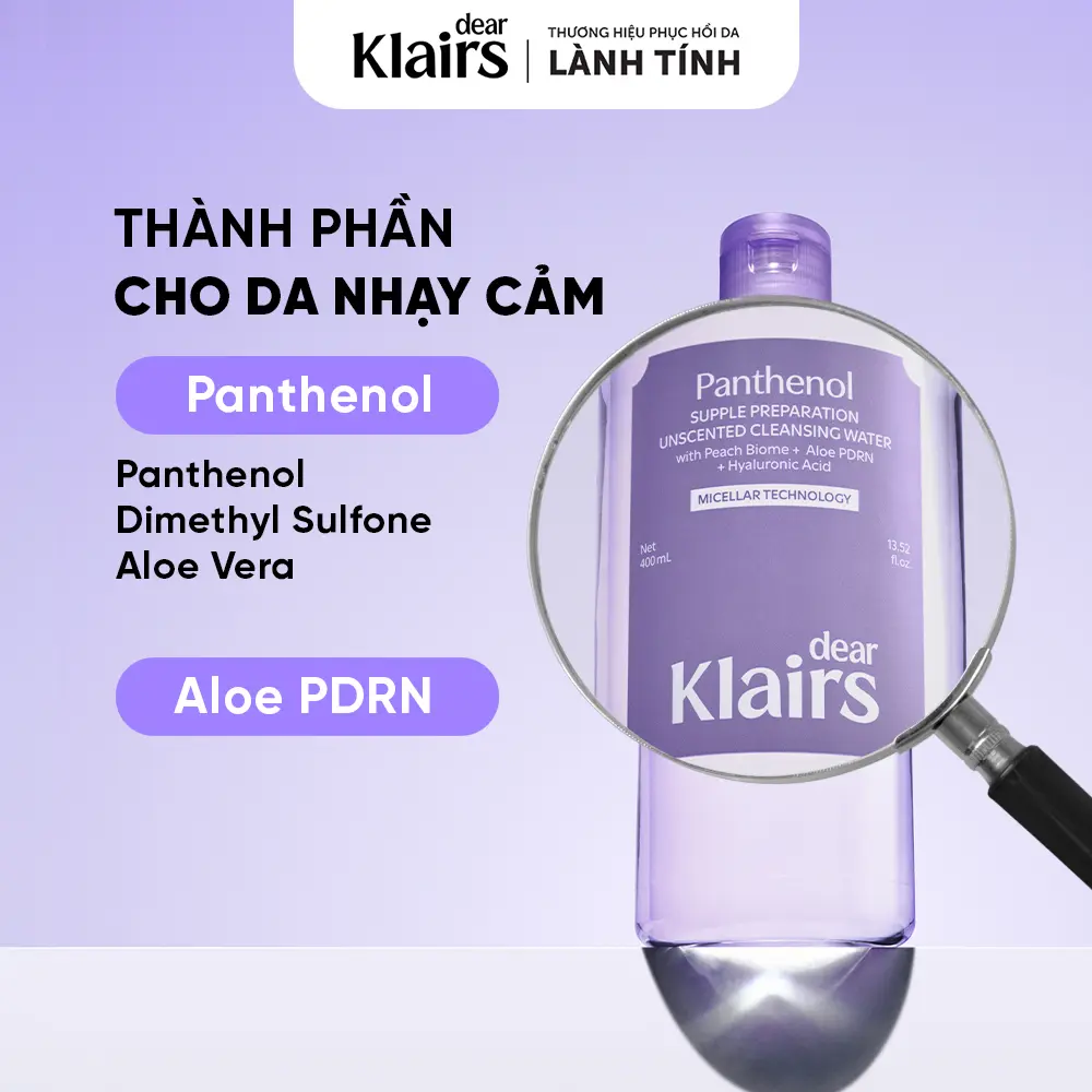 [Hứa Ngân][TẶNG FULLSIZE] Nước tẩy trang Dear Klairs Supple Preparation Unscented Cleansing Water 400ml | BigBuy360 - bigbuy360.vn