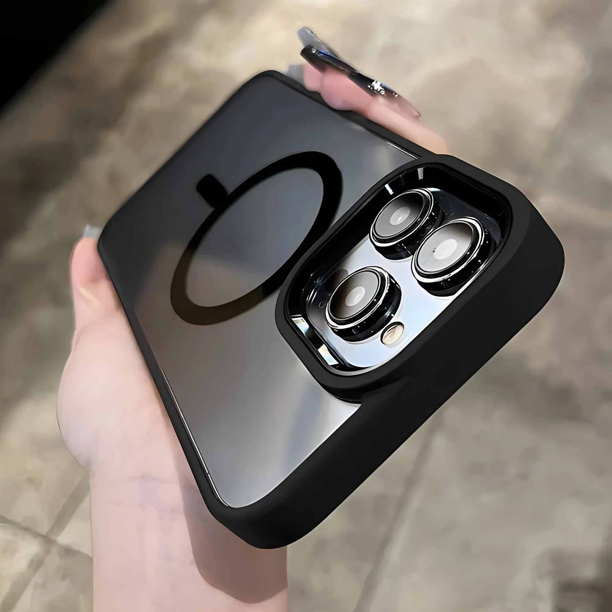 Luxury Ultra Clear Magsafe Case Protection For iPhone 11 13 12 14 15 Pro Max Plus Original Magnetic Wireless Charge Shockproof Soft Bumper Handheld Smartphone Devices Protective Casing Cover Accessories