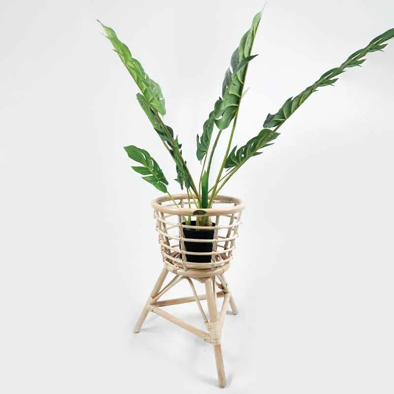 Bali Plant Pot Stand Natural and Walnut