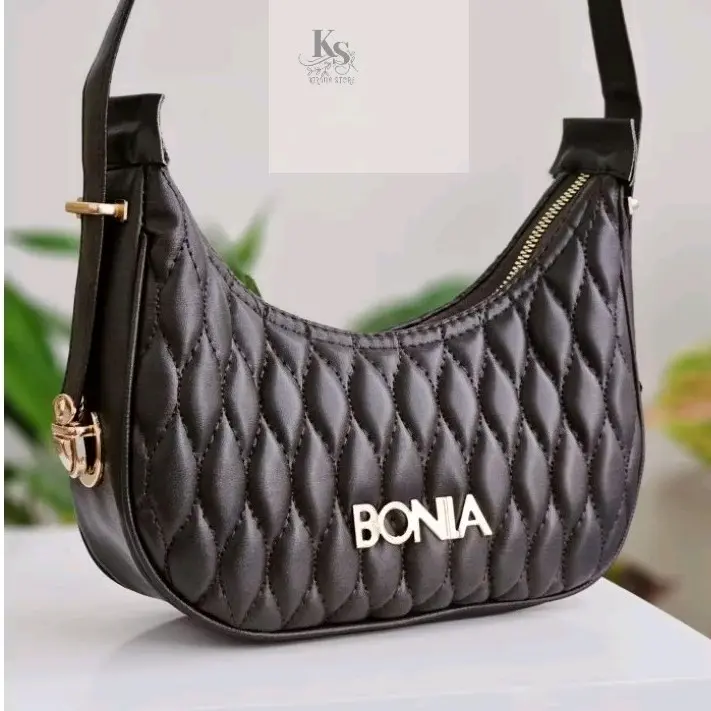 Tas Selempang Wanita Bonita Model Bulan Sabit Elegan dengan Katong Besar -Bisa COD 2