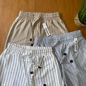 JR - Everyday Pants - Strip Pants Bangkok - Celana Panjang Wanita Baggy Kantor Kuliah Motif Garis Kulot Pinstripe - Celana Formal Casual Wanita Loose Basic