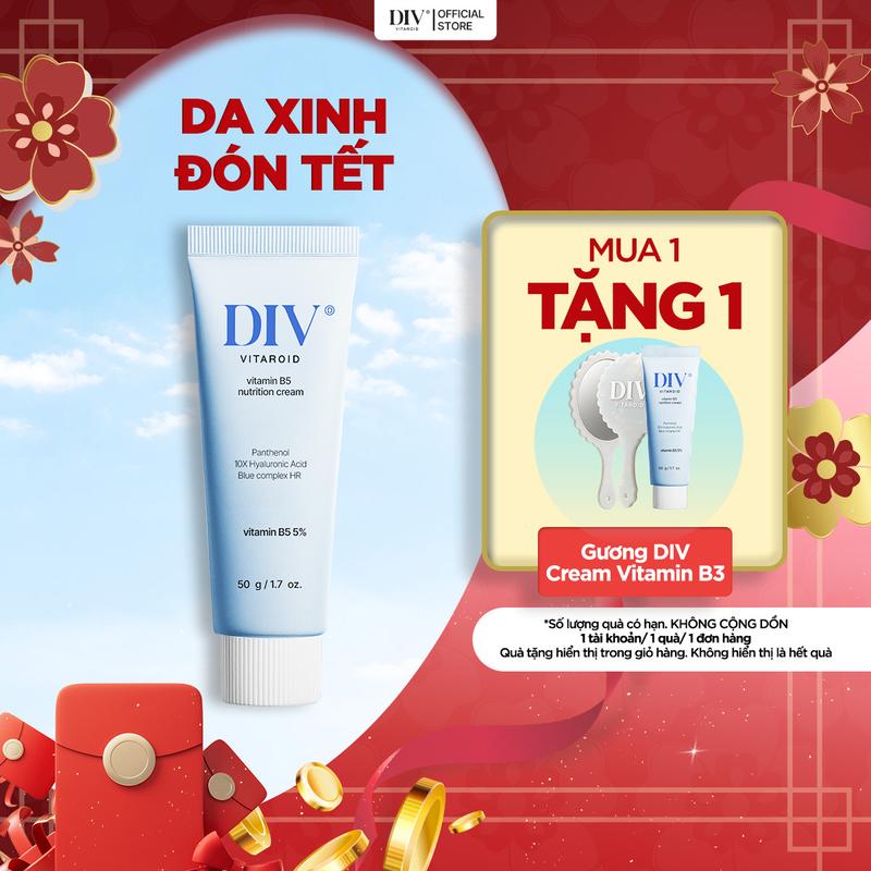  Kem Dưỡng Ẩm DIV Vitamin B5 Hỗ Trợ Làm Dịu Giữ Ẩm Và Tăng Cường Hàng Rào Bảo Vệ Da Với 5% Panthenol 50gram  m  
