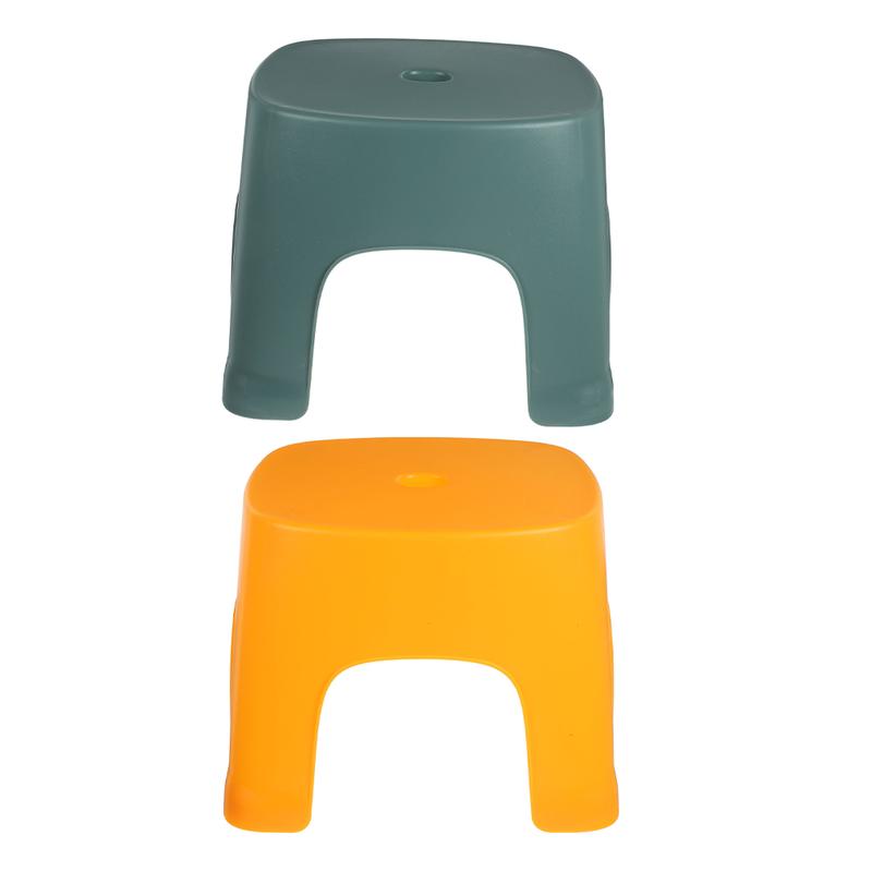 Product Introduction of 2Pcs Household Foot Stool Toilet Stepping Foot Stool Plastic Bathroom Foot Stool Shower Lightweight Shower Lightweight 3