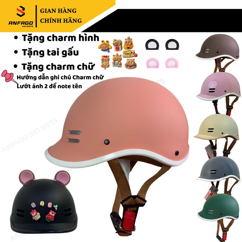 NÓN BẢO HIỂM ĐẠT CHUẨN Nón Bảo Hiểm Nửa Đầu Dáng Cá Heo Mẫu Mới Đa Dạng Màu Sắc-TẶNG KÈM PHỤ KIỆN Hàng Chính Hãng Chuẩn CR