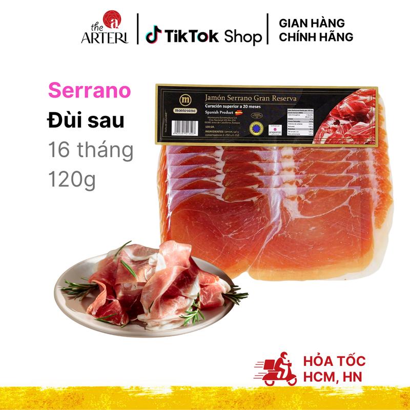 Serrano thịt đùi sau muối cắt lát 120g Tây Ban Nha 0