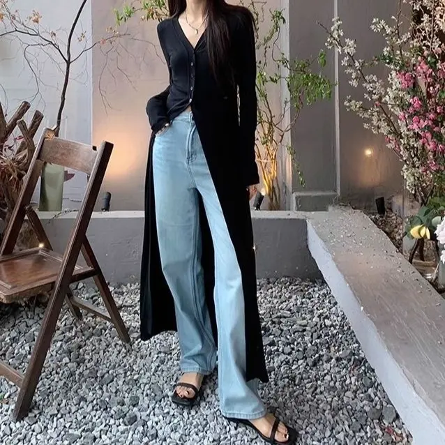 25OCLOCK - Cardigan Rib Knit Panjang / Outer Korean Style Minimalis/ Top Cardigan