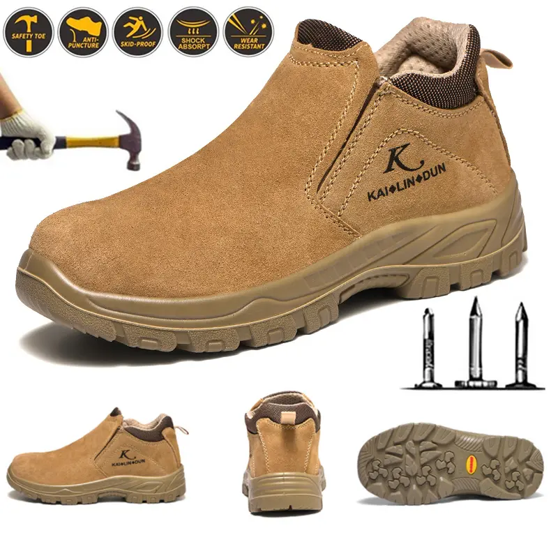【COD】safety boot，Kasut keselamatan ultra ringan untuk lelaki dan wanita kasut safety lelaki kasut keluli bernafas dan selesa, kasut kerja anti-kejutan，deodoran