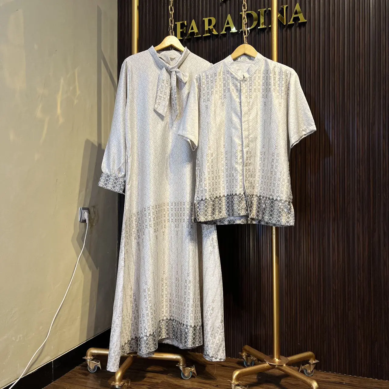 Faradina Exclusive Set Couple Sarimbit Lebaran 2025 Mewah Queensha Dress