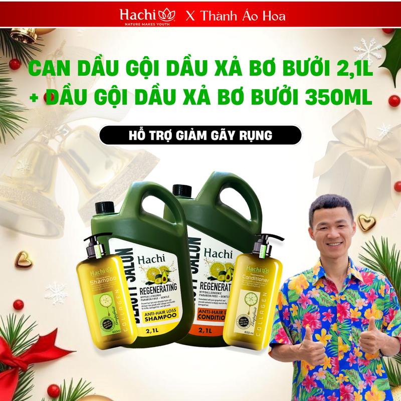  Combo Can + Combo 350ml Bơ Bưởi Hỗ Trợ Giảm Rụng Regenerating Hachi Chính Hãng 2,1L  dầu gội dầu xả chăm sóc tóc 
