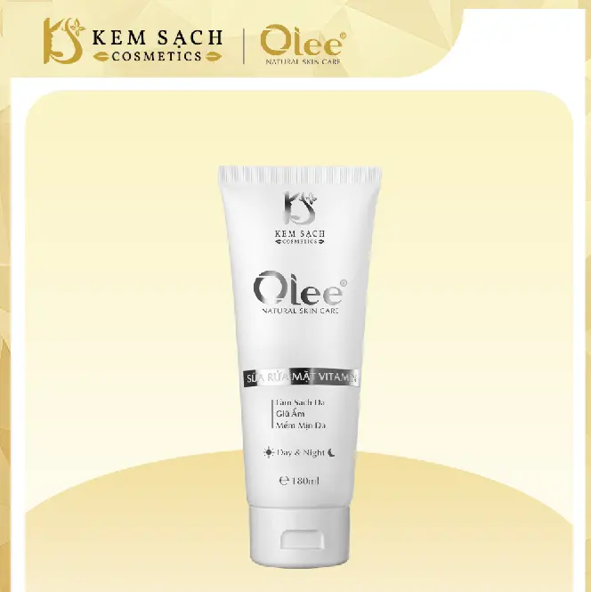 Sữa Rữa Mặt Vitamin Ngăn Ngừa Mun OLEE Skincare KEM SẠCH Dưỡng Ẩm Da