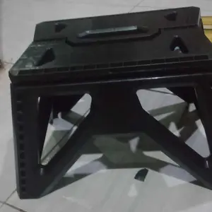 Barito Indo Kursi Jongkok Lipat Plastik Bangku Kokoh Warna Hitam Abu Cokelat Hijau Chair Furniture Outdoor Indoor Minimalis Anak dan Dewasa | A01B