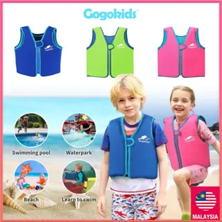 Gogokids(Ready Stock)Swim Vest Kids Children Flotation Jacket Safe Water Equipment High Quality Products Buoyancy Swimsuit Boys Girls Comfortable Breathable