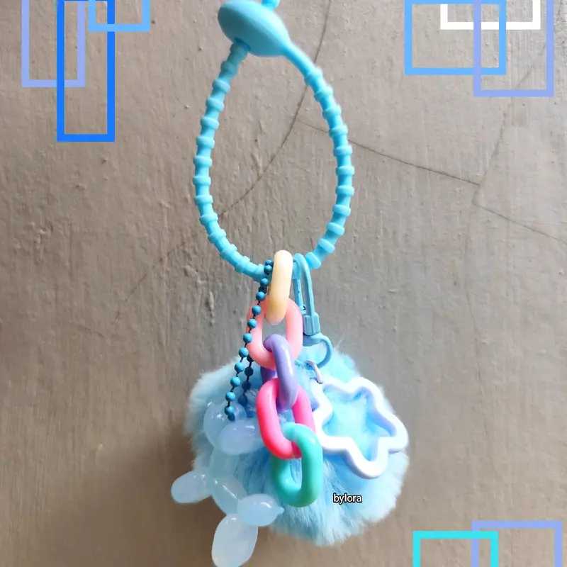 Bagcharm Pompom Bylora (Gantungan Tas Pompom) macrame bag 6