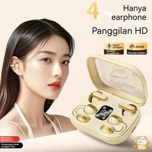 【Dua pasangan headphone】Q10 Bluetooth TWS nirkabel Earbud kualitas tinggi suara klip telinga + In-ear earphone ultra panjang jangka hidup pengurangan kebisingan headphone nirkabel olahraga headset game latensi rendah dengan LED digital