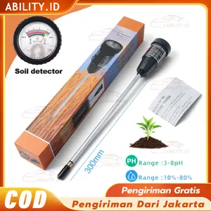 PH Meter & Moisture Meter Tanah (30cm Long Probe). Gak Perlu Baterai, Siap Pakai Kapan Saja. Pembacaan Jelas & Cepat. Bikin Aktivitas Berkebun Jadi Lebih Ilmiah!