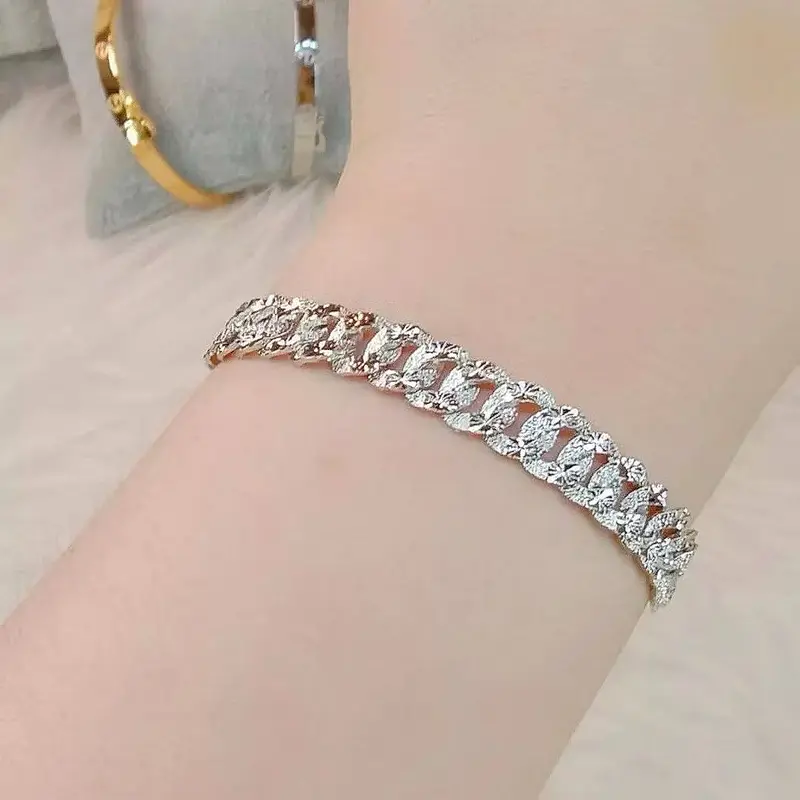 Gelang Wanita Sisik Naga Slim GT74LN-107UD Stainless Steel - Warna Gold - Elegan 8