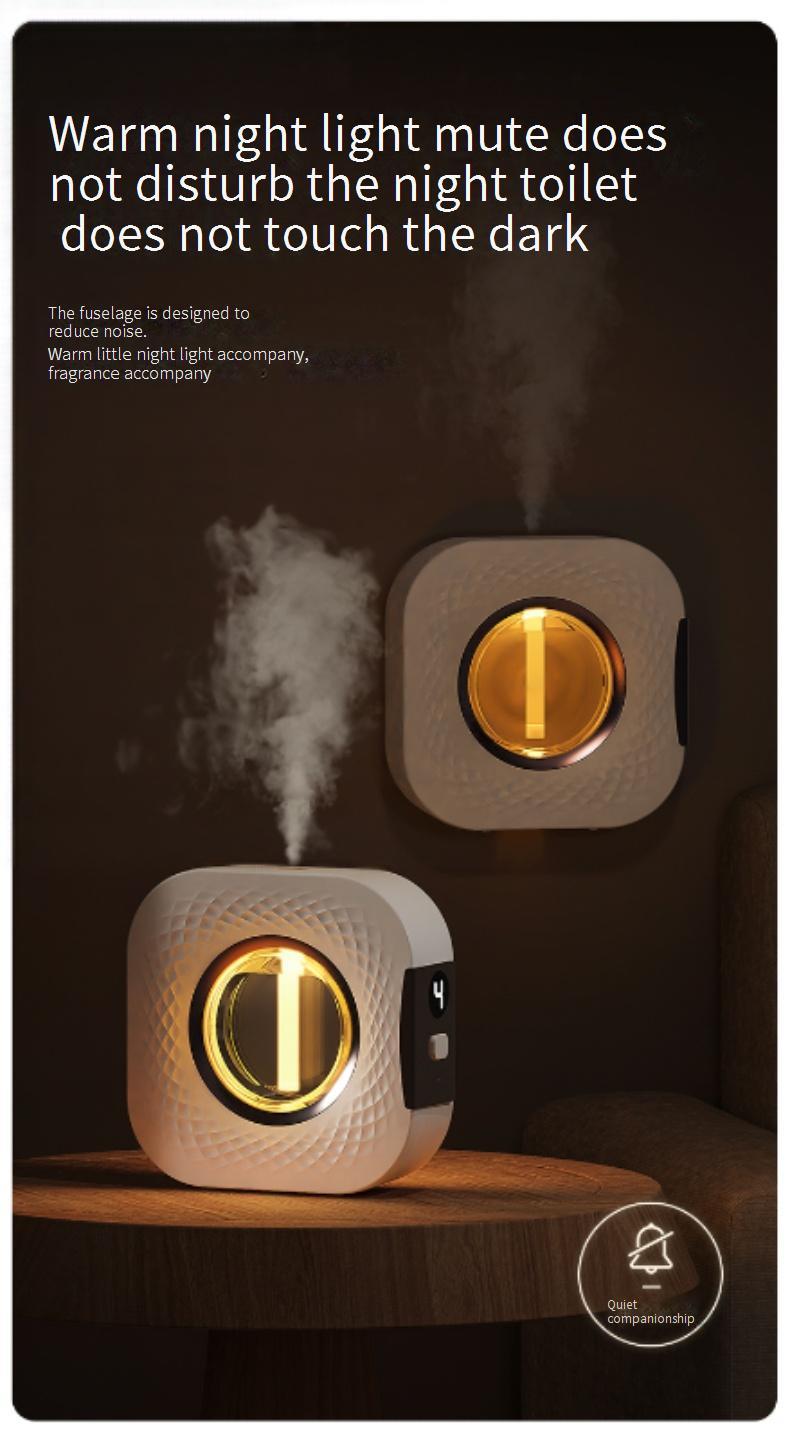 Product Introduction of New automatic fragrance sprayer mini silent commercial household bathroom odor deodorizing air diffuser + essential oil refill 1