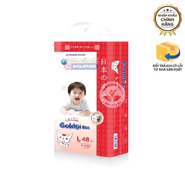 [SIÊU ƯU ĐÃI] Bỉm Goldgi Eco Nhật thấm hút vượt trội, chất liệu thân thiện với môi trường, đủ size