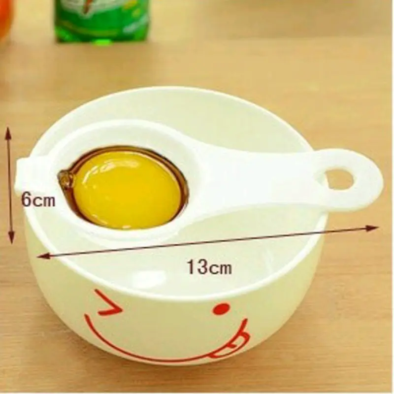 4 Pcs Alat pemisah putih dan kuning telur Alat baking dapur pegangan pendek Buah Plastik Egg Kitchenware alat buat telur tidak ada kuningnya 2