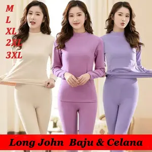 long john wanita setelan panjang baju celana musim dingin underwear nyaman