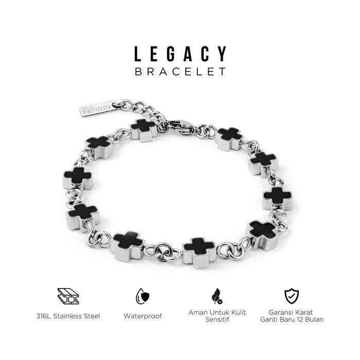 Promo PROJECT NINETYSEVEN - LEGACY Bracelet - Gelang Pria Wanita Premium Anti Karat Mewah (BELI 3 GRATIS 1) - White, Kecil (15cm + 2cm) di ...