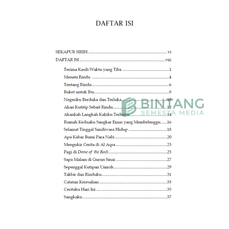 Bintang Semesta Media - Terima Kasih Waktu yang Tiba: Antologi Puisi - Endah Prasetio