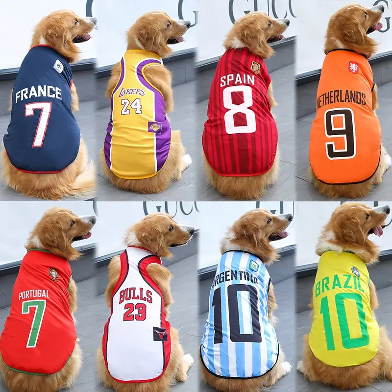 Áo Vest Lưới Cho Chó, Quần Áo Thú Cưng, Áo Thi Đấu Đội Bóng Rổ, Thích Hợp Cho Chó Nhỏ Và Lớn, Có Cỡ XS-6XL, Quần Áo Cho Thú Cưng 0
