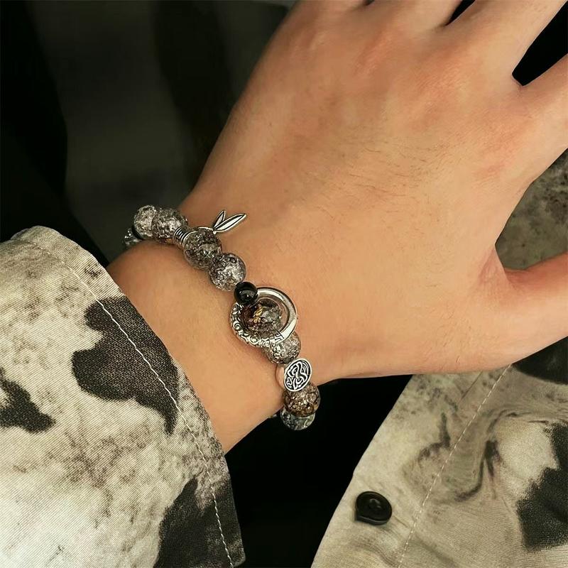 Product Introduction of Popular beaded bracelets, couple bracelets, high-value men's super cool new niche, high-end, new Chinese ethnic style 2