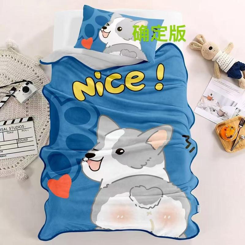 Chăn tuyết trẻ em hoạ tiết ngỗ nghĩnh 1mx1m4 cho bé đi học, du lịch