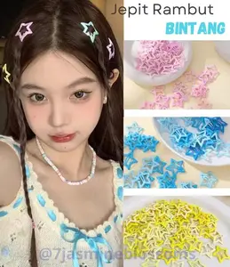 PAKET HEMAT jepit rambut 50 / 10 / 1 pcs jepit Clips anak bentuk Bintang jepit stars warna warni random & mix warna accessories Jepitan anak lucu Jepit rambut anak perempuan pentagram warna  jepitan anak Korea terbaru 2025 Fashion