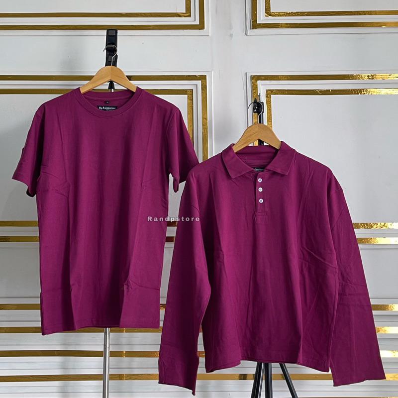 Jessi Polo Couple Polos Byrandp - Baju Pasangan Kaos Polos Batwing Cotton Combed 24s | Atasan wanita Lengan panjang 2