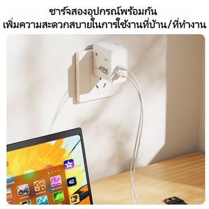 GaN ที่ชาร์จเร็ว, Haimike, ที่ชาร์จหลายพอร์ต, พอร์ตคู่, การชาร์จที่รวดเร็วเป็นพิเศษ, รองรับ PPS และ QCPD, มัลติฟังก์ชั่น, 65W