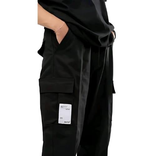 Celana Cargo Komprang Panjang Pria Wanita Streetwear - Korean Style Unisex Elastic Waist CARGO PANTS joker straight 7