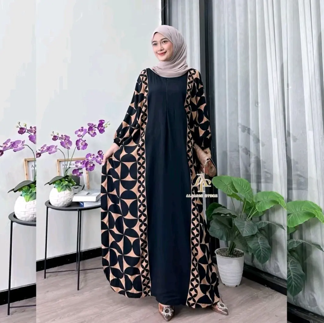 Kaftan Motif Claudy Rayon Tebal Jumbo Ld 180 cm - Baju Muslim Wanita