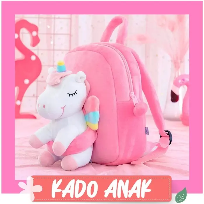 New Tas Anak Perempuan Tk Import Karakter Unicorn