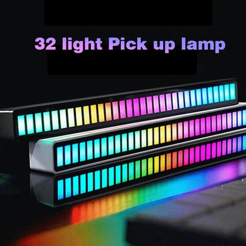 Ambient Light LED Sound Control Lights Rhythmic Pickup Light - TikTok ...