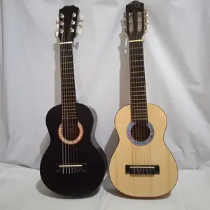 Ukulele Gitar Senar 6 Gitar Yunior Akustik Kecil Bahan Kayu Mahoni Panjang 75cm Cocok untuk Pemula