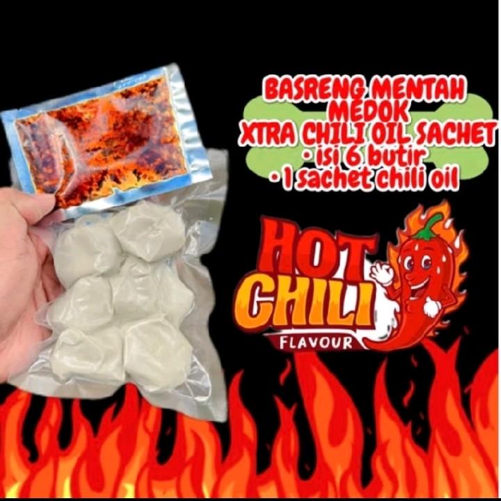 Basreng Mentah Isi 6 Plus Chili Oil Viral Food Frozen Makanan Instan Baso Pentol 3