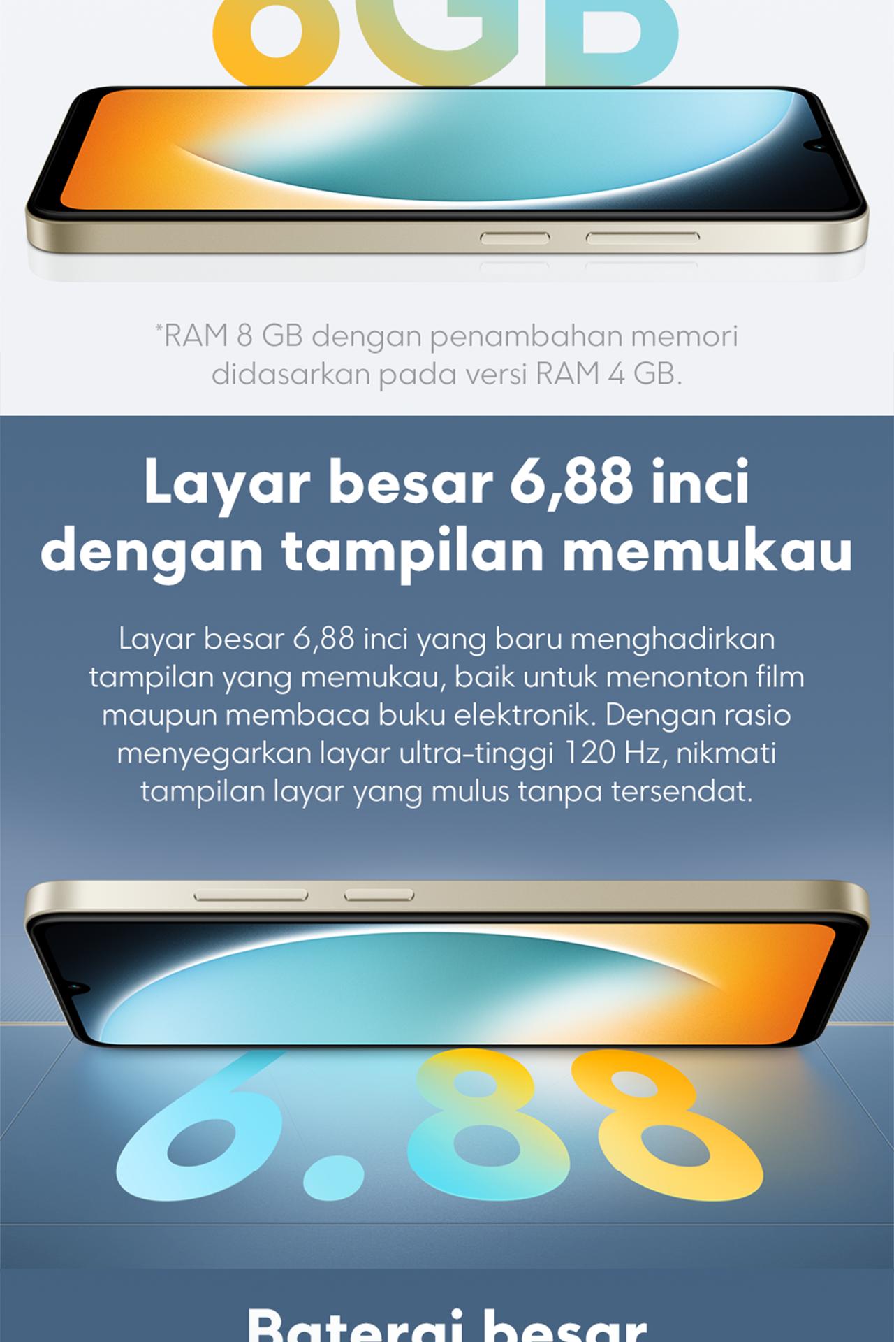 POCO C71 (4+4GB/128GB) Performa Cadas | Layar Cadas 6.88" 120Hz | Baterai Cadas 5200mAh | Expansi RAM hingga 8GB dan storage 128GB | 15W Pengisian daya Cadas [Official Store]