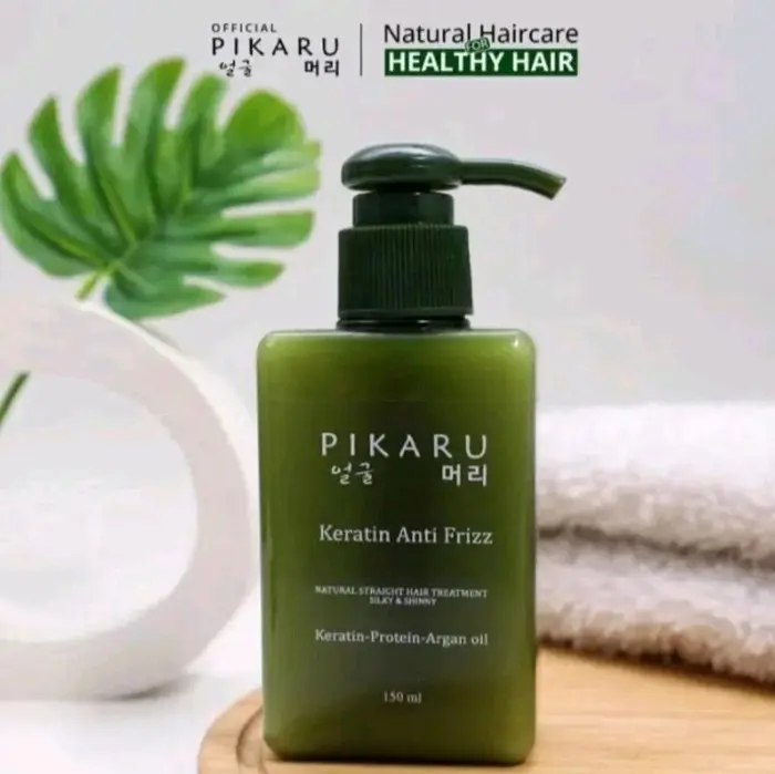 PIKARU KERATIN ANTI FRIZZ HAIR TREATMENT RAMBUT PRIA WANITA YANG IKAL JADI LURUS