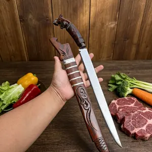 Pisau sayur dapur dengan hadle ukiran singa 27cm