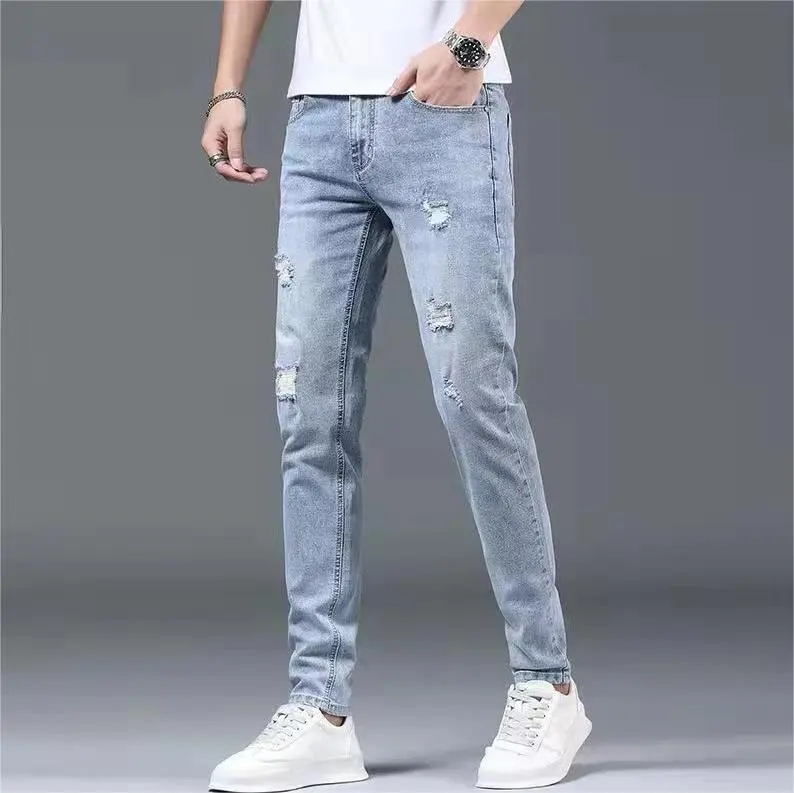 celana jeans pria jeans slim fit pria biru muda celana jeans pensil pria celana ripped jeans cowok crazy jeans cowok sobek celana jeans cowok branded import