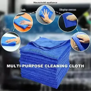 Handuk Microfiber Lap Pengering Mobil 24x24cm Kain Pembersih Serbaguna Portable Multifunctional Cleaning Towel