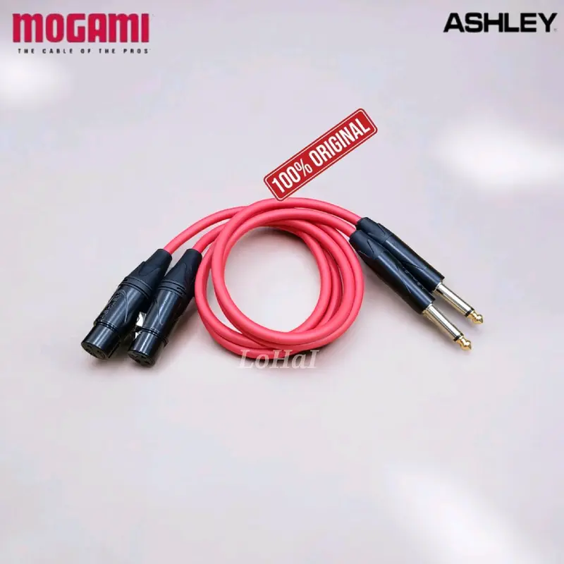 Kabel XLR F Akai to Akai Left Right Mono 50cm/75cm (Konektor Audio Mixer ke Soundcard) 75CM Mogami Made in Japan Original 5