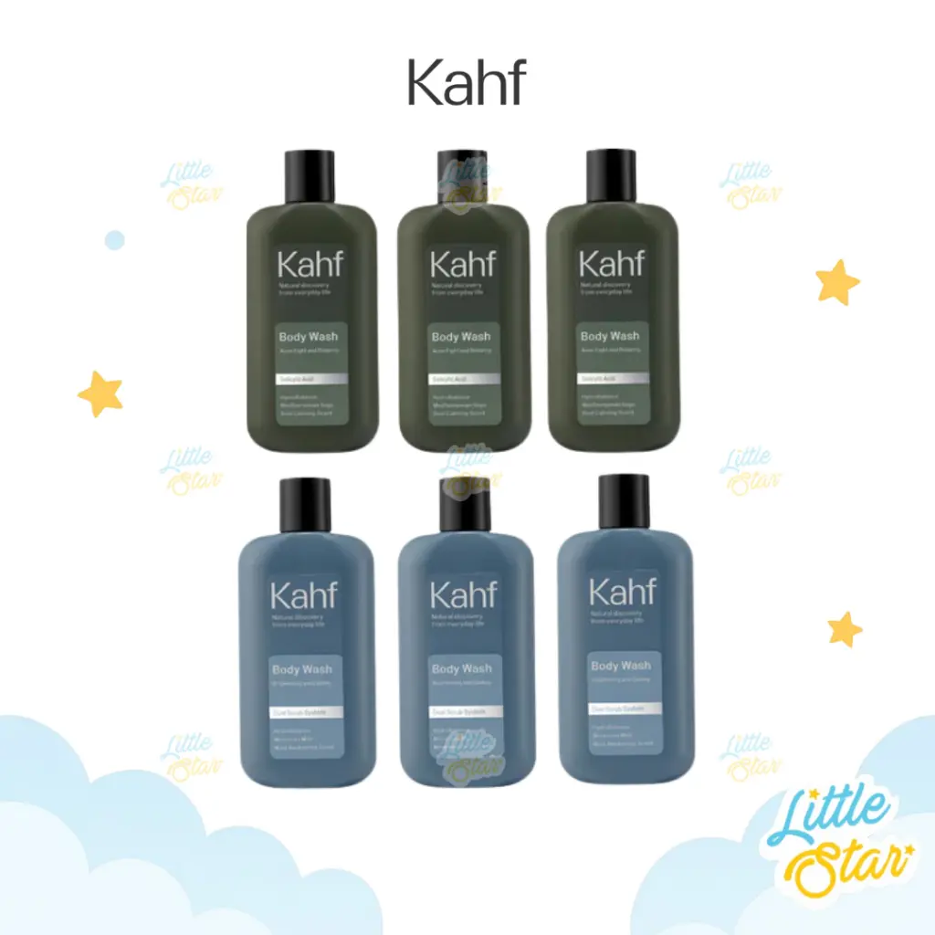 Triple Pack 3 Pcs Kahf Body Wash Pria 200ml Sabun Mandi Laki Cooling Brightening Relaxing Acne Fight