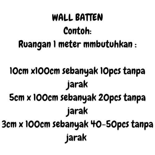 10 Pcs Hiasan Dinding Batten List HMR Tebal 6mm Ukuran 5x100cm 4