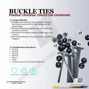 Buckle Ties Pengikat Serbaguna Untuk Pengikat Dasboard Penahan Lumpur dan Komponen Lain