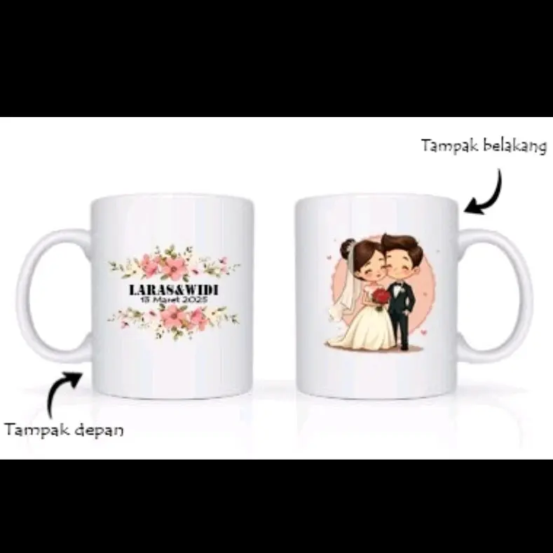 CETAK MUG SUVENIR PERNIKAHAN/KADO MUG PERNIKAHAN/ 2