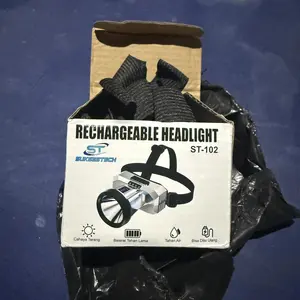Suksestech Headlamp Senter Kepala Mini 3 Mode Cahaya Terang LED Free Kabel Usb Tipe Micro ST102