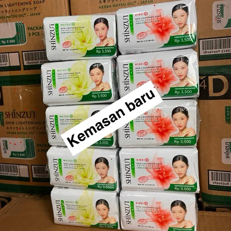 Sabun Shinzui Batang 6pcs Kemasan Ekonomis 60gram, Sabun Mandi Soap - Wangi, Lightening, Kaki, Mencerahkan, Pencerah, Perawatan Berminyak 0